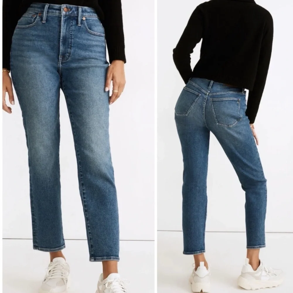 Madewell The Curvy Perfect Vintage Melgrove Wash High Waist Tapered Crop Jean 28